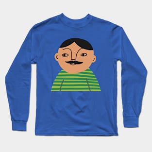 Mexican Guy with Mustache Long Sleeve T-Shirt